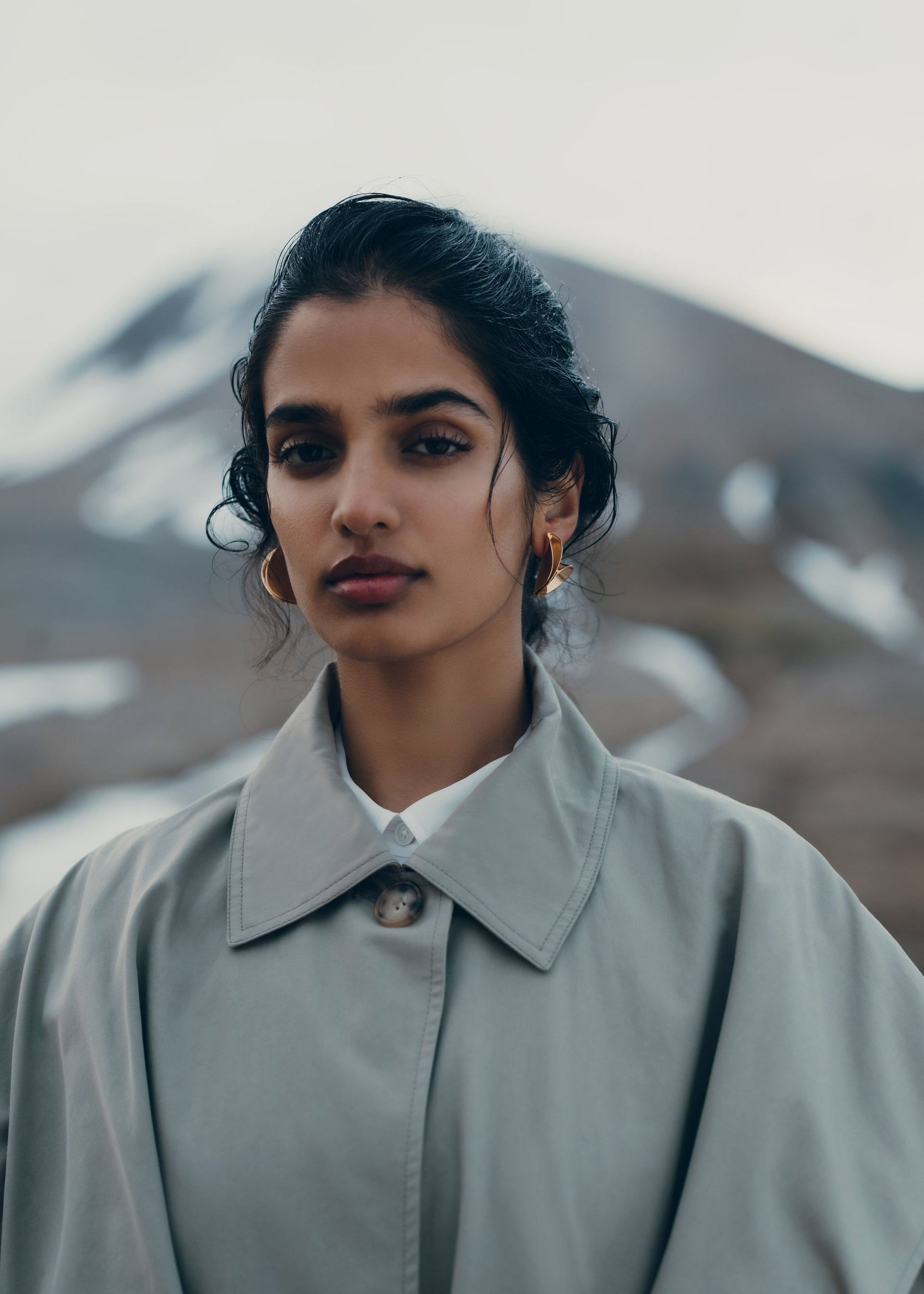 Snoede Éole-øreringe - forgyldt med 24 karat guld