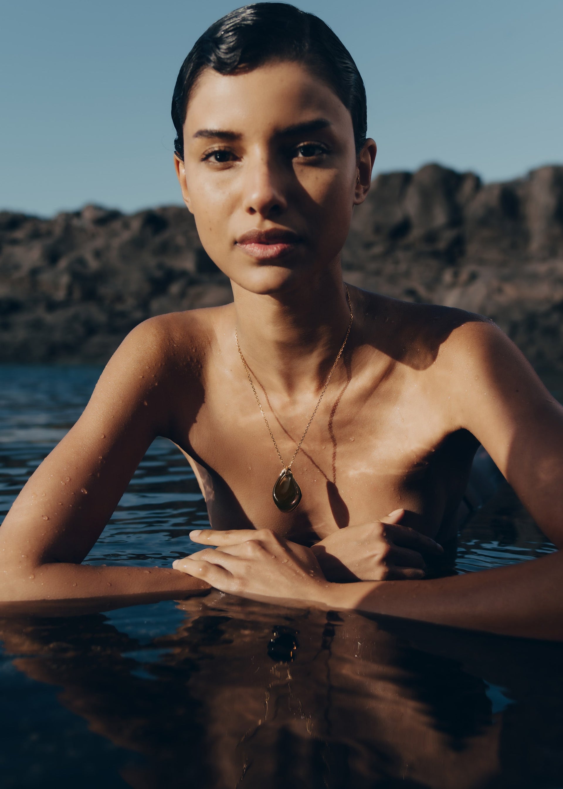 Naé-vedhæng - Røget glas