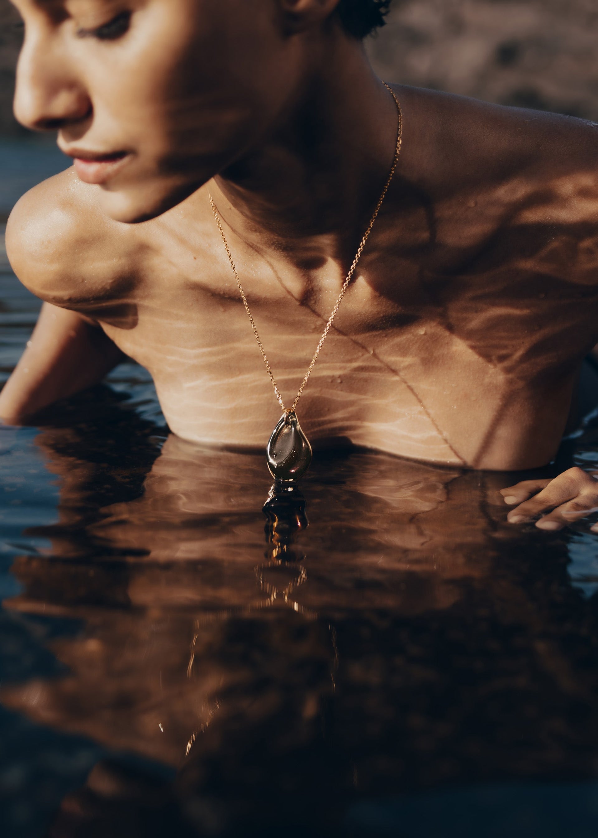 Naé-vedhæng - Røget glas