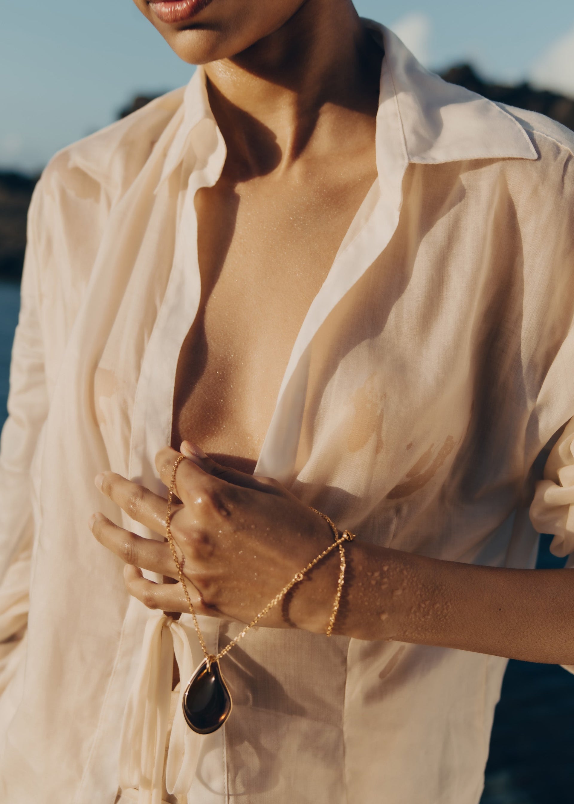 Naé-vedhæng - Røget glas