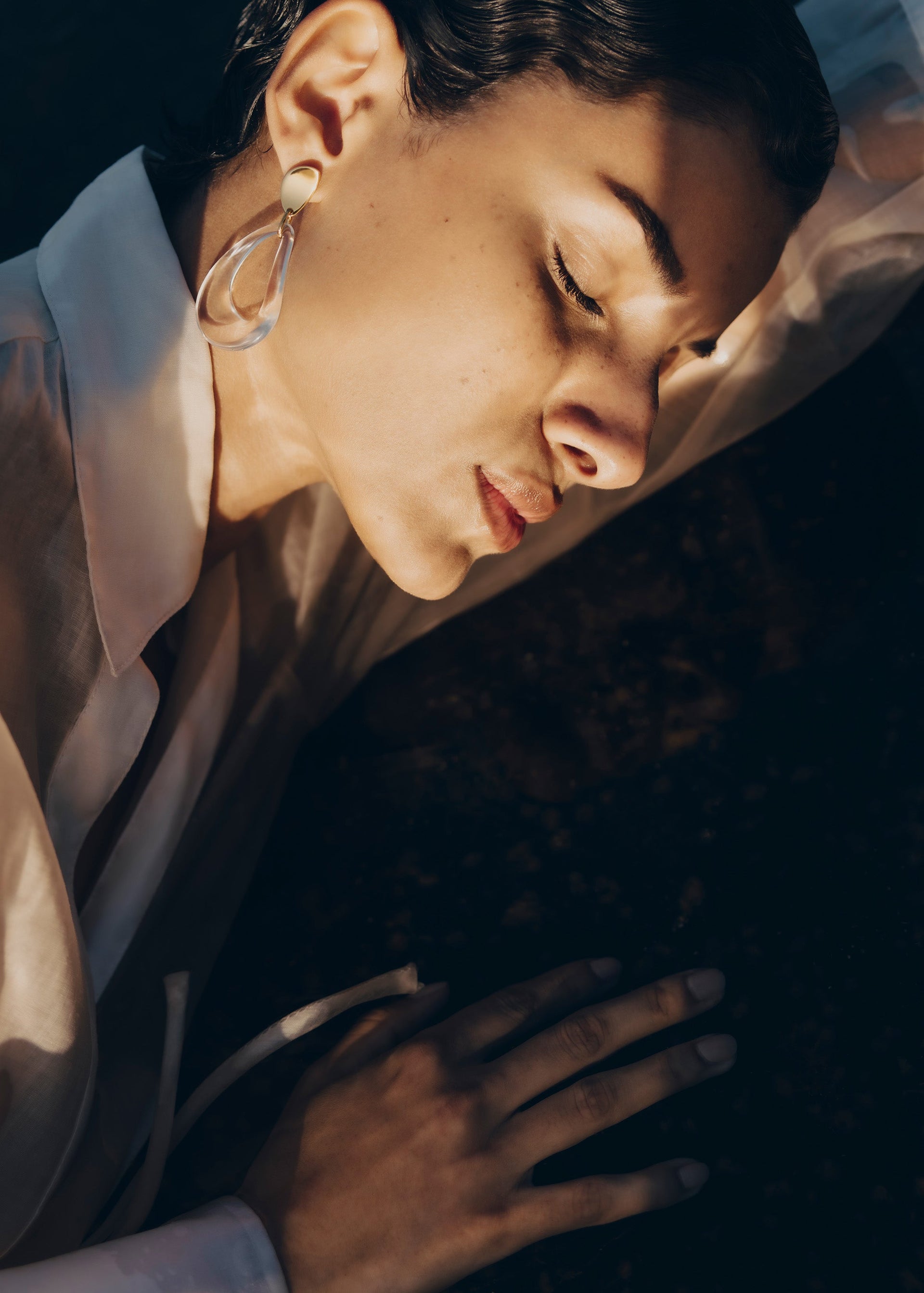 Lange Naé-øreringe - Glas