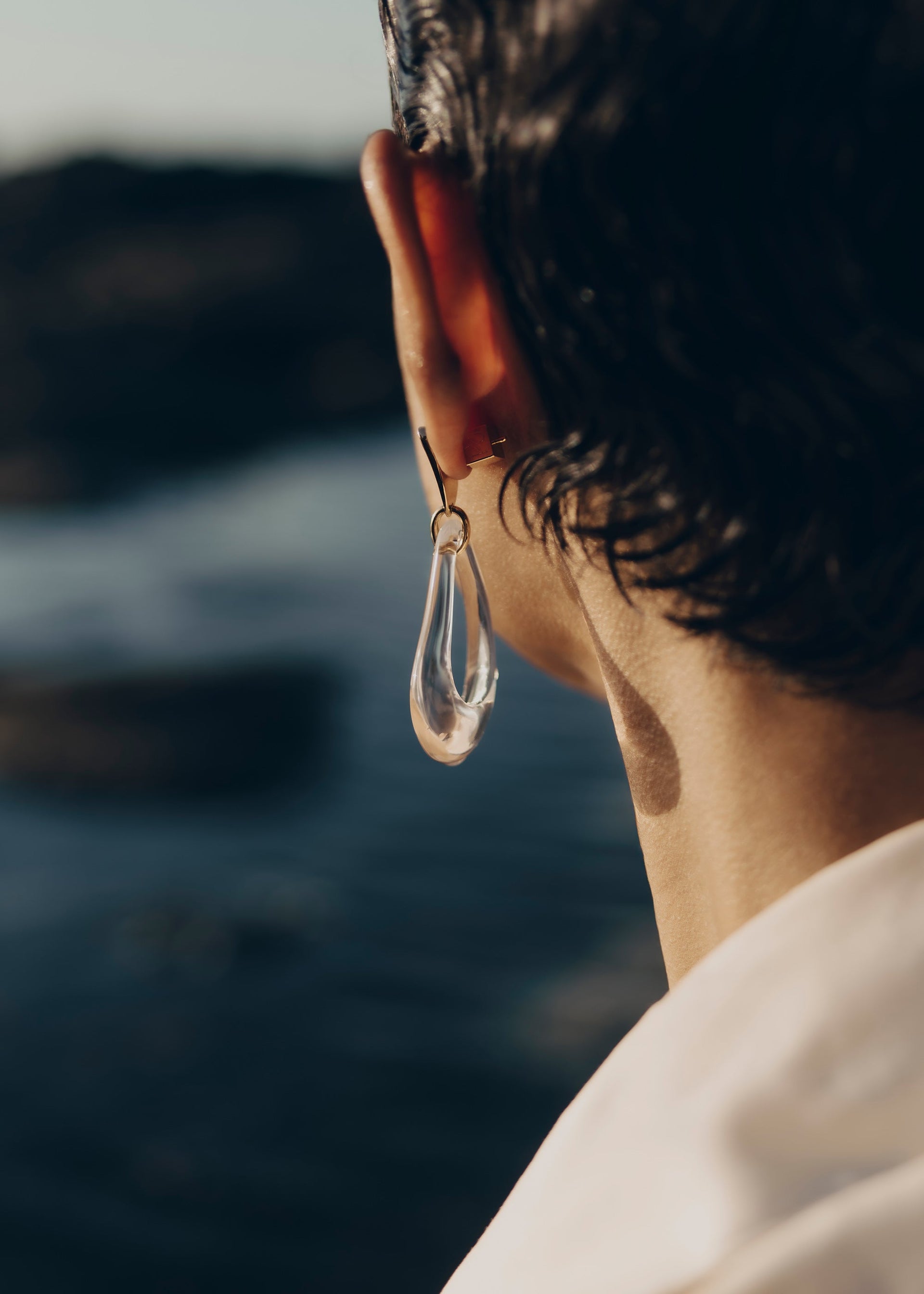 Lange Naé-øreringe - Glas