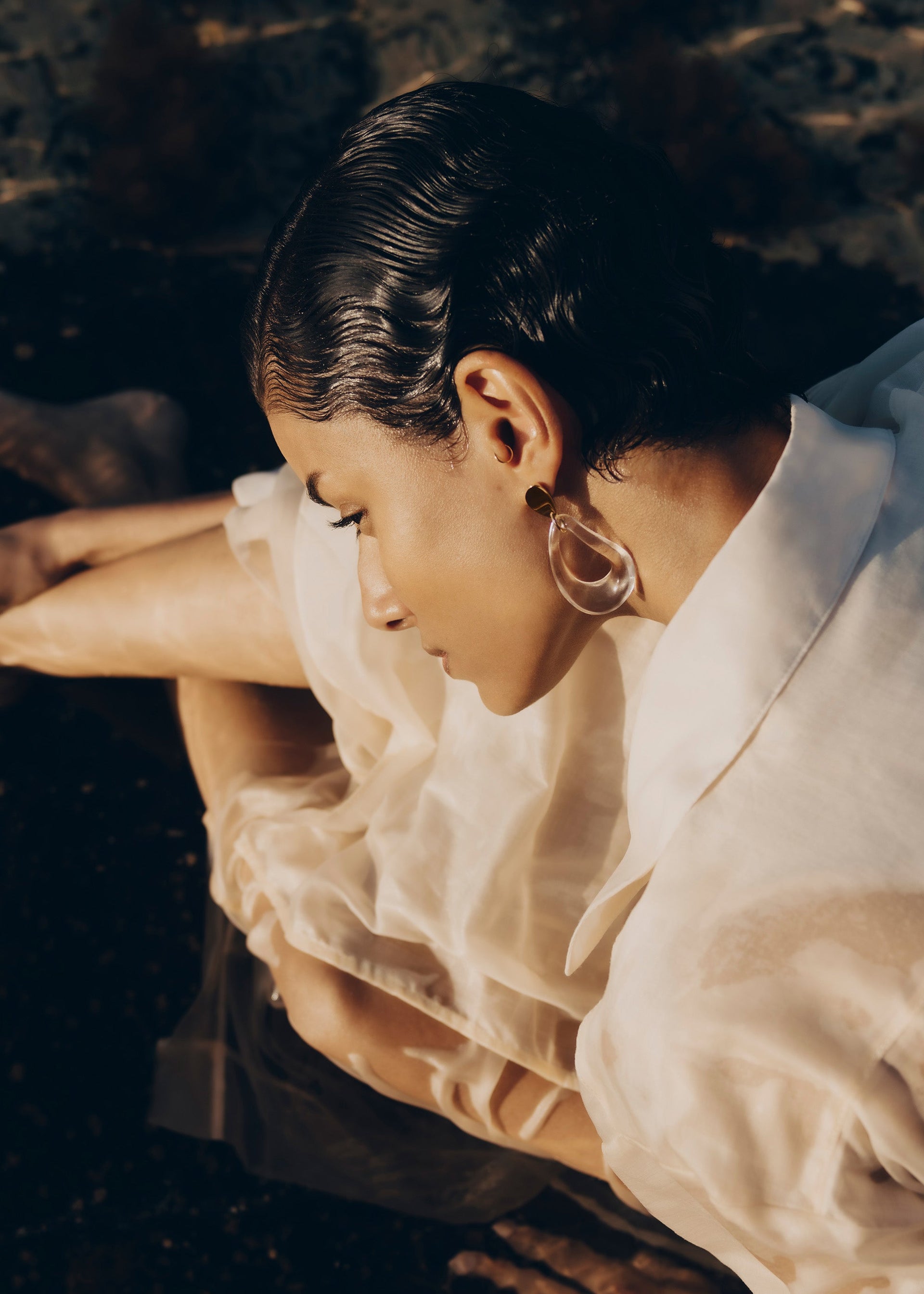 Lange Naé-øreringe - Glas