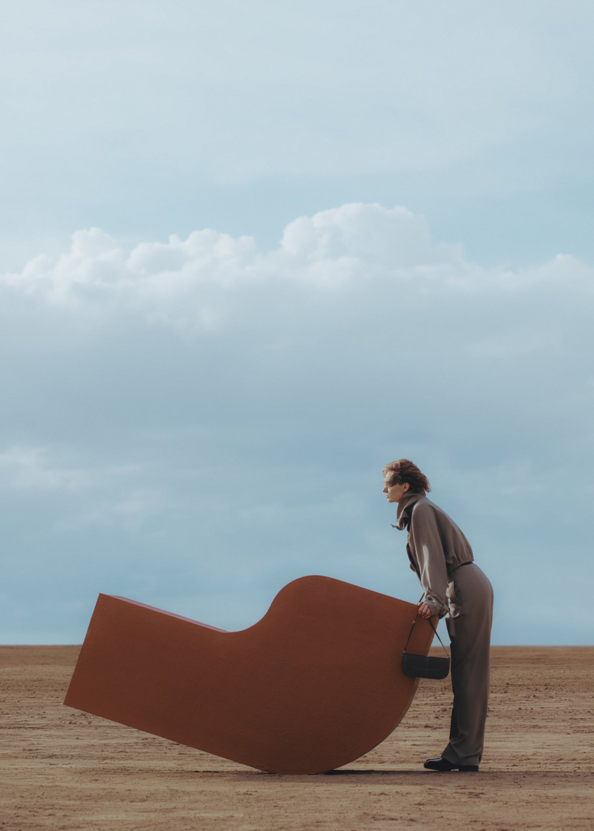 Osmo - Sort Glat med råhvide sømme