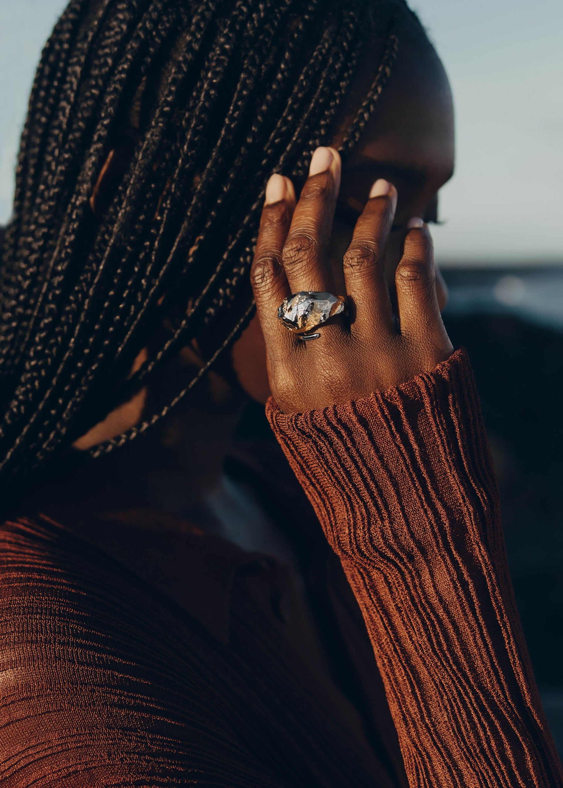 Eroz-ring - duo palladium og 24 karat guldbelægning​