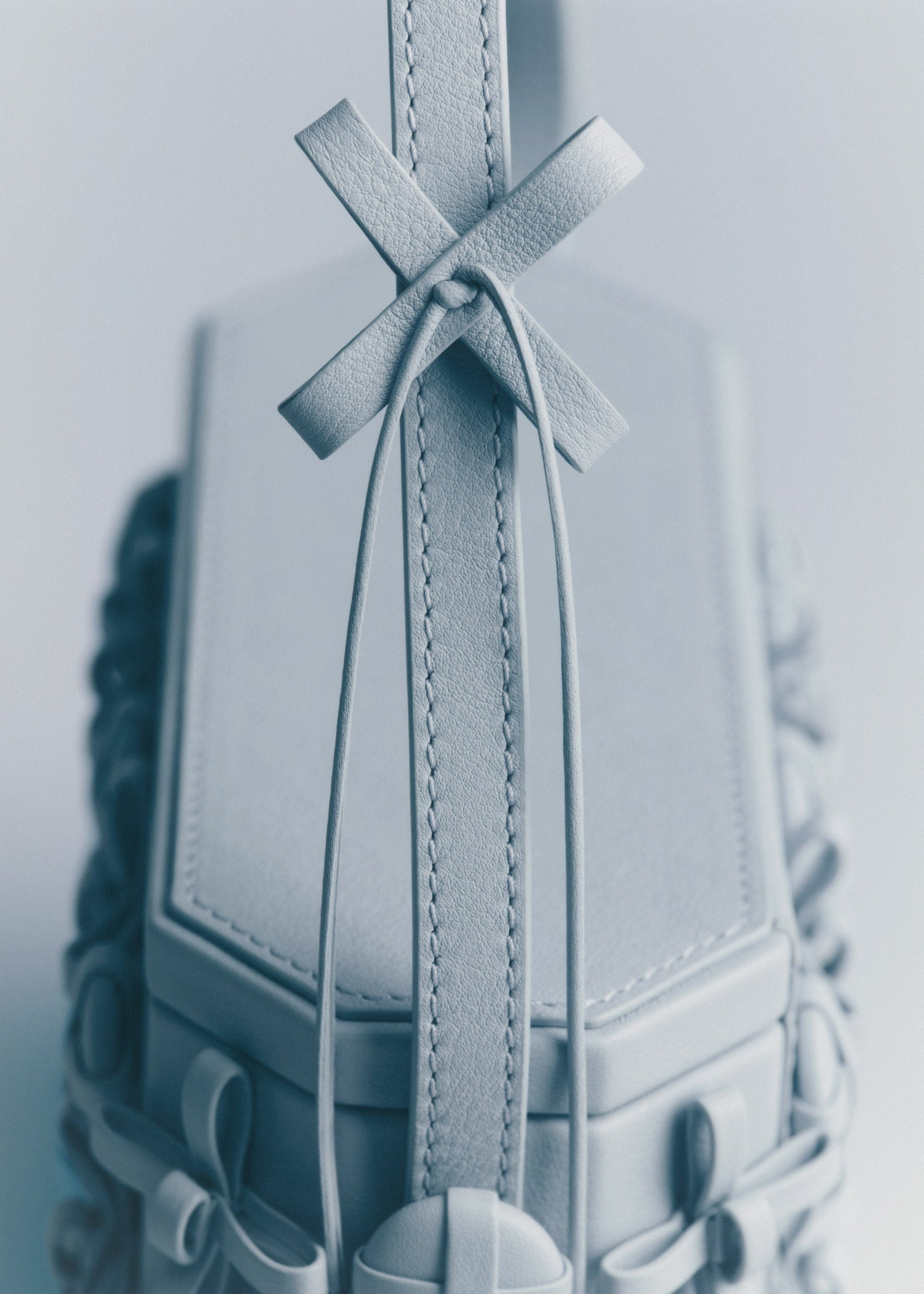 Button Bow Box - Sky