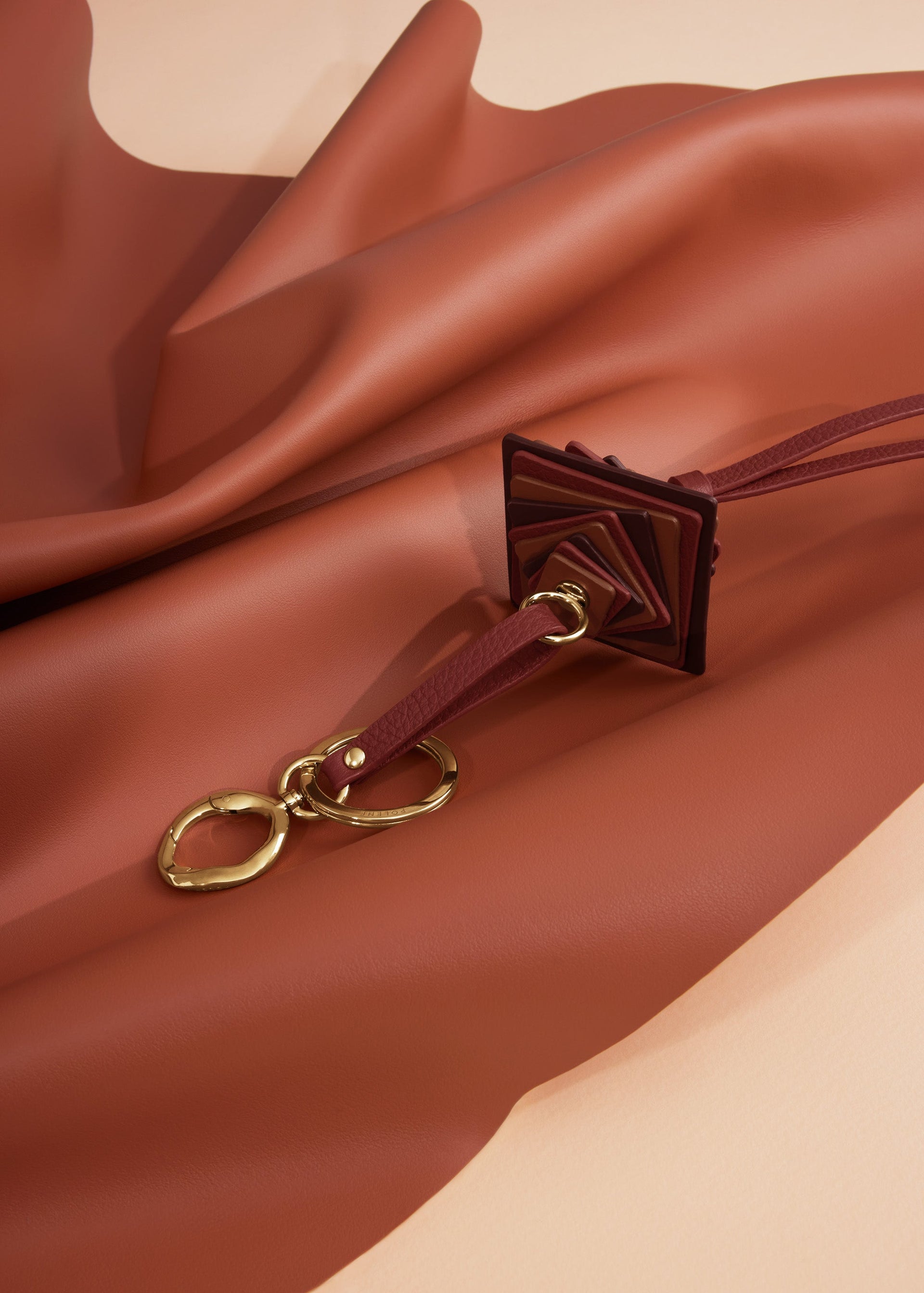 Scala Keyring - Trio Burgundy