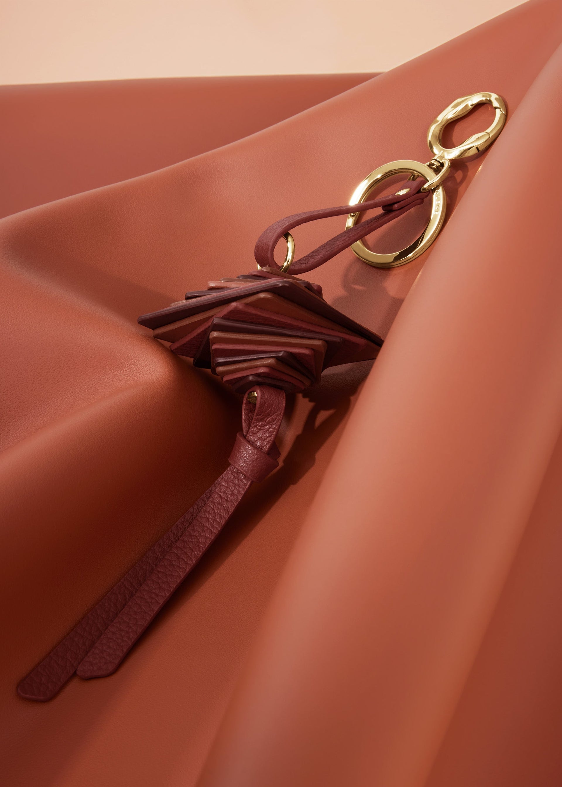 Scala Keyring - Trio Burgundy