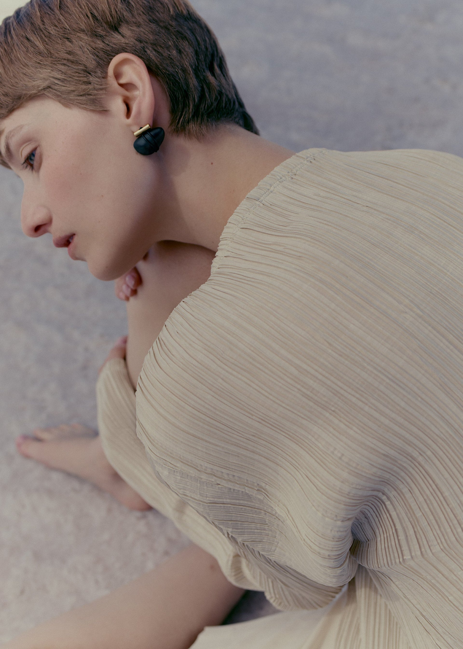 Téré-ørestikker - Sort marmor