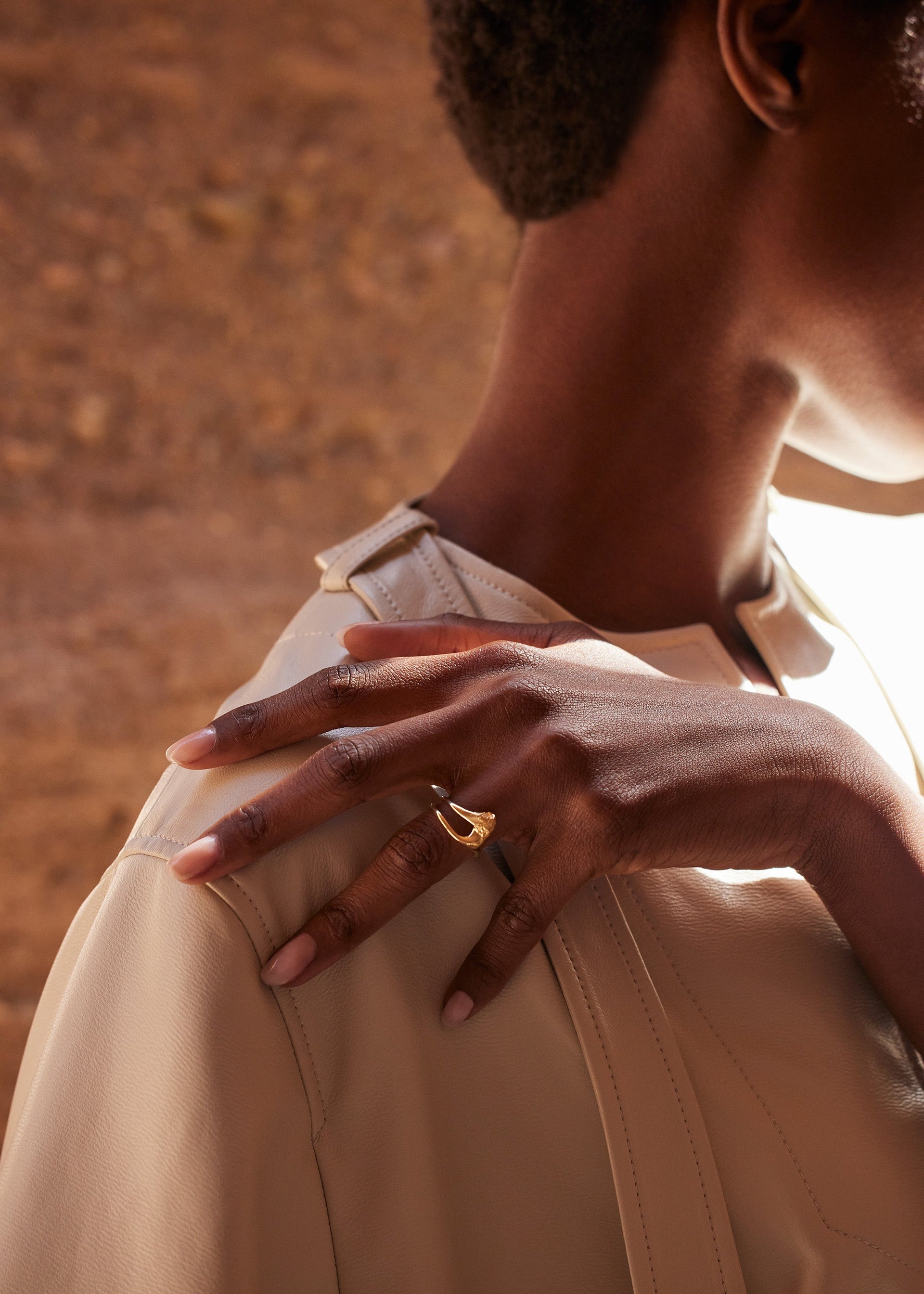 Tynd Eroz-ring - forgyldt med 24 karat guld