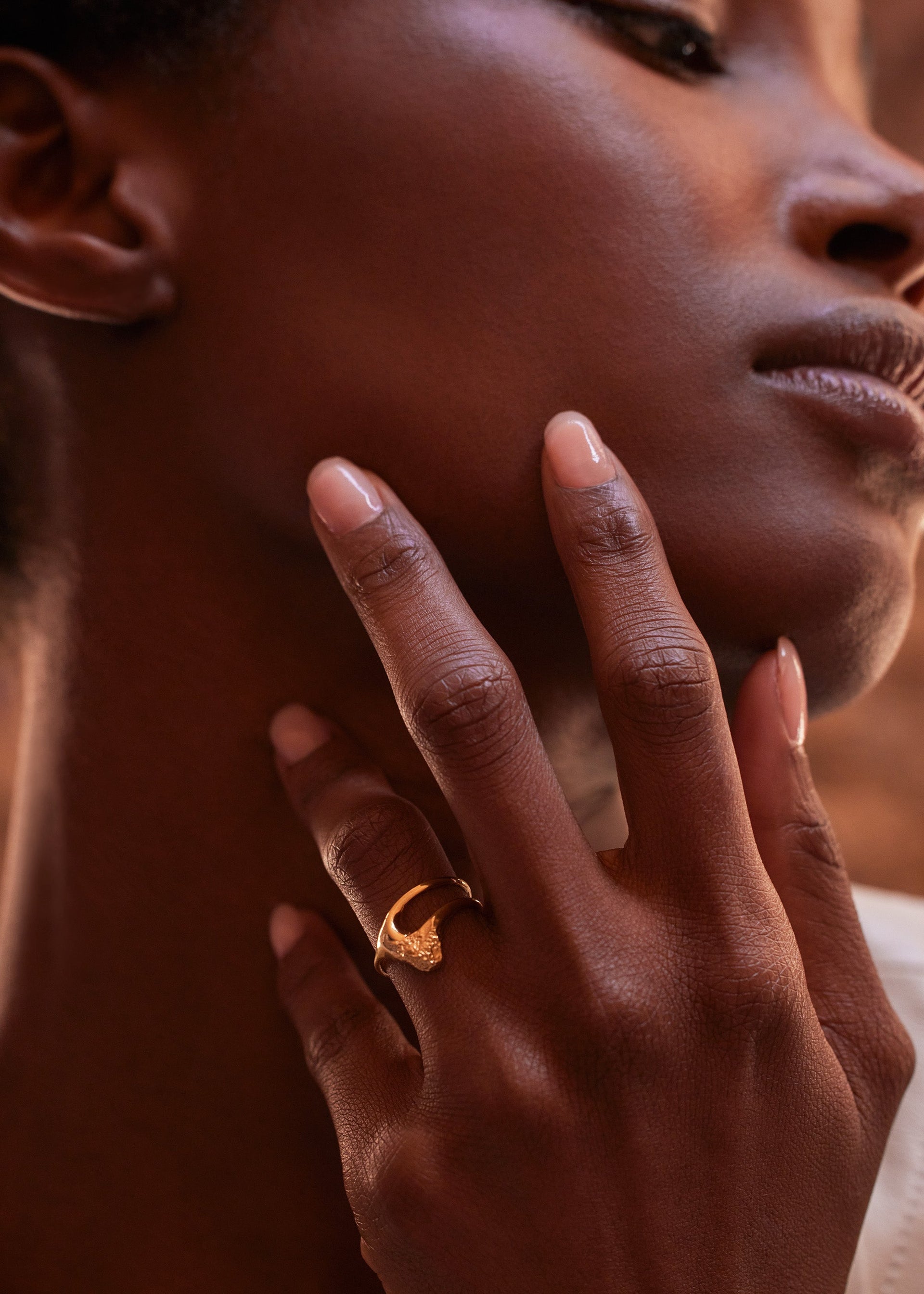 Tynd Eroz-ring - forgyldt med 24 karat guld