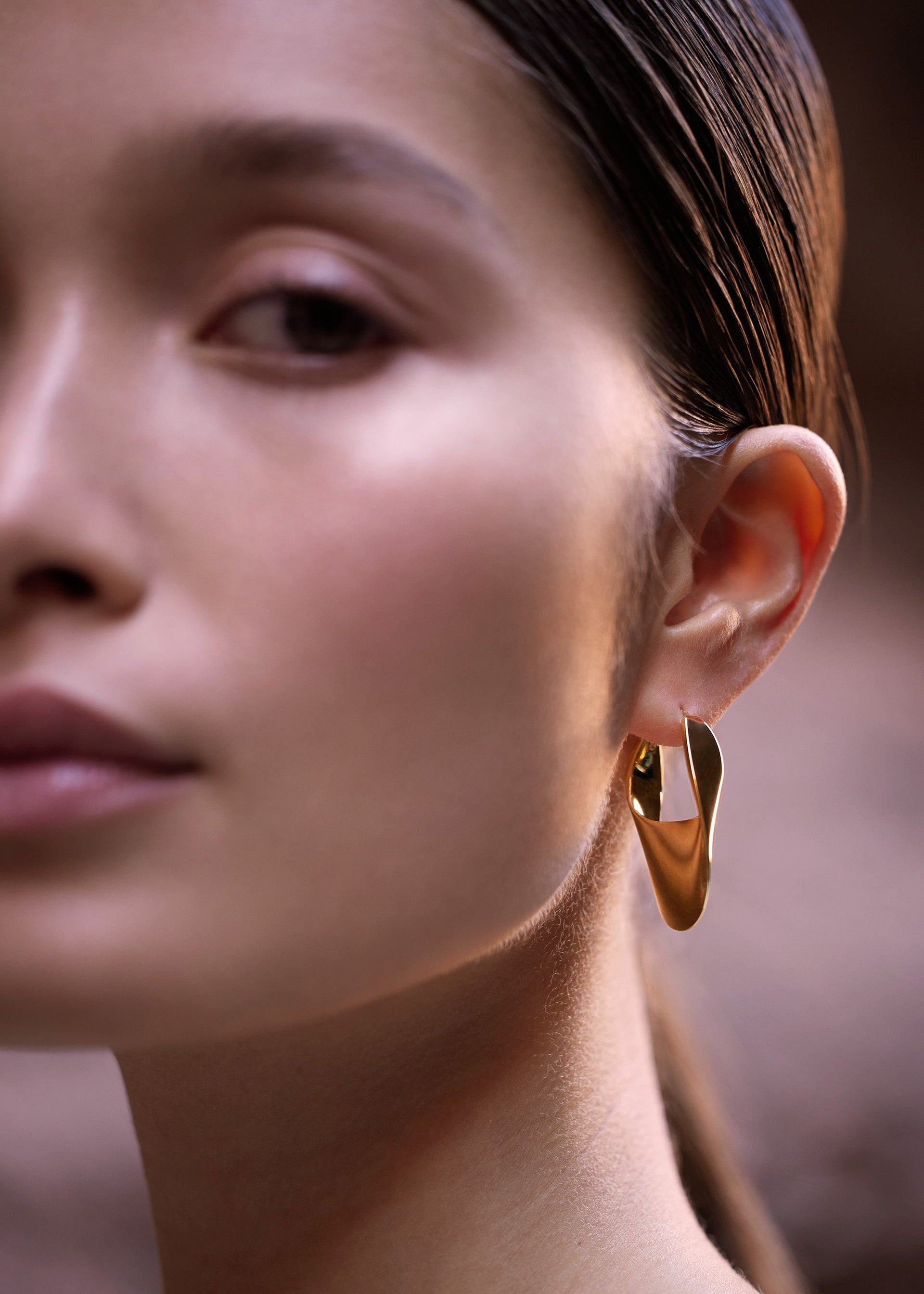 Tynde Éole-hoops - forgyldt med 24 karat guld