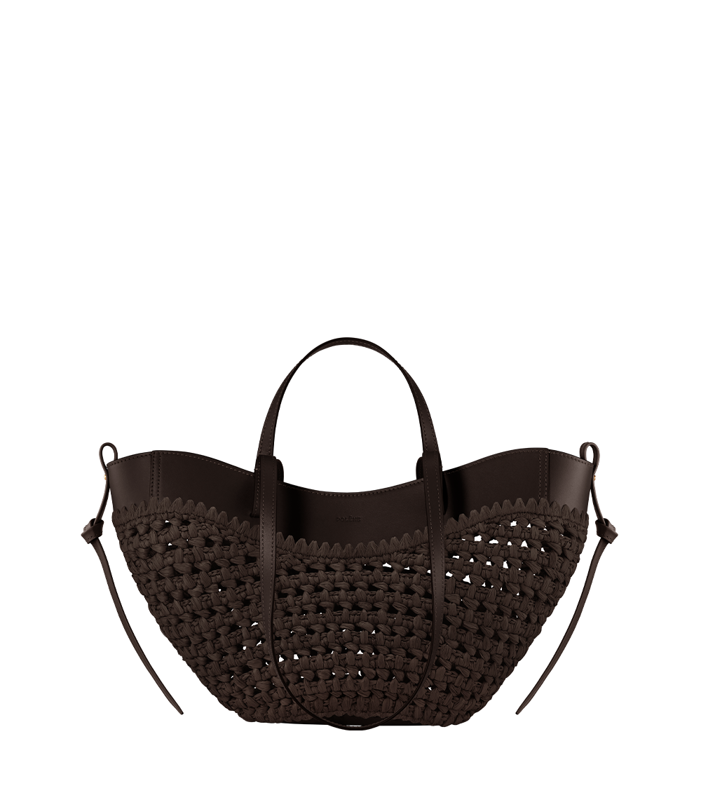 Polène | Bag - Cyme Mini - Raffia Ebony – Polène DK
